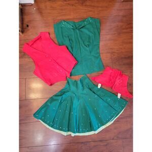Custom Vintage Christmas Elf Costume - Handmade - 24" Waist